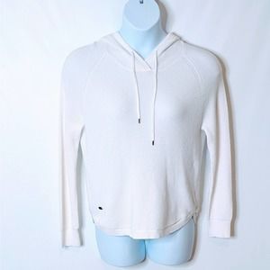 Ralph Lauren Medium Weight White Cotton Knit Hoodie Women's Size L